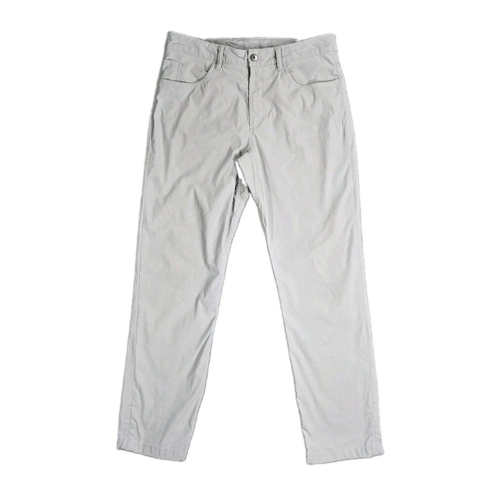Mens North Face Pants Sprag 5 Pocket Pants Nylon Light Gray 33 X 30